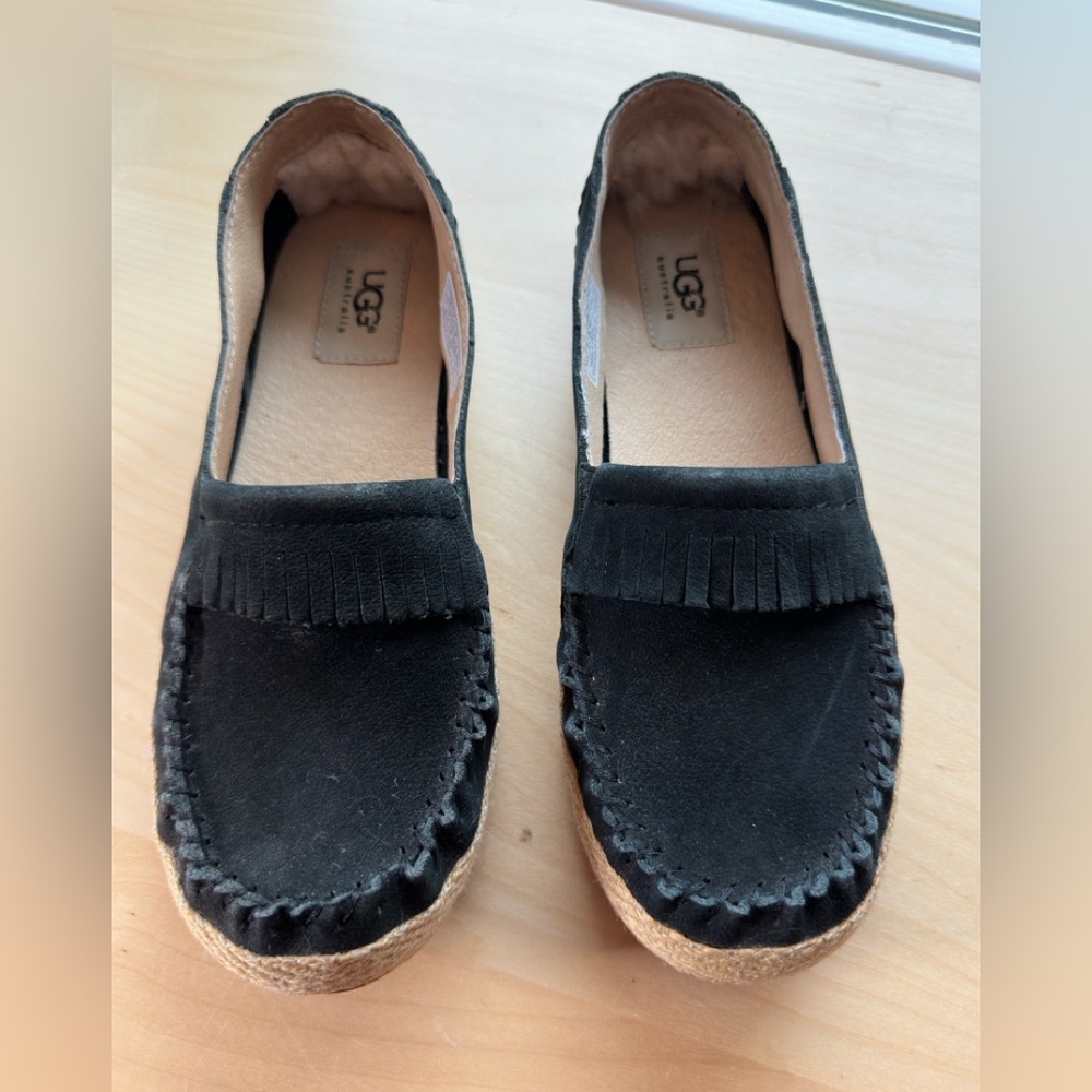 UGG Marrah Black Suede Slip-Ons size 7